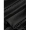 imageAllegra K Women Pleated Skirt Midi Length Elastic High Waisted A Line Swing Flare Metallic Shirring Party Valentines SkirtsBlack
