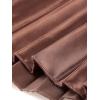 imageAllegra K Women Pleated Skirt Midi Length Elastic High Waisted A Line Swing Flare Metallic Shirring Party Valentines SkirtsCopper