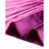 imageAllegra K Women Pleated Skirt Midi Length Elastic High Waisted A Line Swing Flare Metallic Shirring Party Valentines SkirtsMauve
