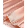 imageAllegra K Women Pleated Skirt Midi Length Elastic High Waisted A Line Swing Flare Metallic Shirring Party Valentines SkirtsPink