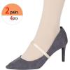 imageAllegra K Womens AntiSlip Elastic Shoe Ankle Straps Detachable Shoe Strap Band for HeelsApricot