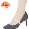 imageAllegra K Womens AntiSlip Elastic Shoe Ankle Straps Detachable Shoe Strap Band for HeelsChampagne
