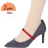 imageAllegra K Womens AntiSlip Elastic Shoe Ankle Straps Detachable Shoe Strap Band for HeelsRed