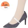imageAllegra K Womens AntiSlip Elastic Shoe Ankle Straps Detachable Shoe Strap Band for HeelsWhite