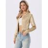 imageAllegra K Womens Bomber Jacket Satin Long Sleeve Zipper Floral Print Casual Fall Coat with Pocket Winter OutwearChampagne