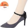 imageAllegra K Womens Detachable Adjustable Shoe Straps Belts Bands for Holding Loose High HeelsMatte Black