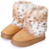 imageAllegra K Womens Faux Fur Flat Pull on Snow Boots for WinterBrown