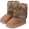 imageAllegra K Womens Faux Fur Flat Pull on Snow Boots for WinterCoffee