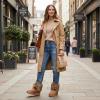 imageAllegra K Womens Faux Fur Flat Pull on Snow Boots for WinterCoffee