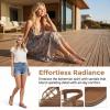 imageAllegra K Womens Flat Sandals TStrap Elastic Back Strap Rhinestone Flip Flop Sandals Dark Brown 8