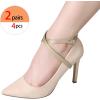 imageAllegra K Womens Heels Shoe Straps with Buckle Detachable Ankle Crossover Replacement Shoe Laces 2 PairsGold