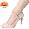 imageAllegra K Womens Heels Shoe Straps with Buckle Detachable Ankle Crossover Replacement Shoe Laces 2 PairsMatte Apricot