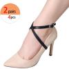 imageAllegra K Womens Heels Shoe Straps with Buckle Detachable Ankle Crossover Replacement Shoe Laces 2 PairsMatte Black