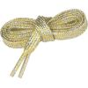 imageAllegra K Womens Metallic Glitter Sparkling Shoe Laces Flat Colorful Shoelaces for Sneakers 1 PairGold  Silver
