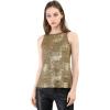 imageAllegra K Womens Metallic Tank Tops Shiny Sleeveless Party Disco ShirtDark Gold