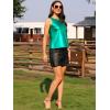 imageAllegra K Womens Metallic Tank Tops Shiny Sleeveless Party Disco ShirtDeep Green