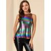 imageAllegra K Womens Metallic Tank Tops Shiny Sleeveless Party Disco ShirtMulticolor