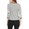 imageAllegra K Womens Notched Lapel Casual Work Office Striped BlazerBlack White