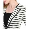 imageAllegra K Womens Notched Lapel Casual Work Office Striped BlazerBlack White