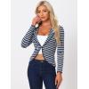 imageAllegra K Womens Notched Lapel Casual Work Office Striped BlazerBlue