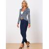 imageAllegra K Womens Notched Lapel Casual Work Office Striped BlazerBlue