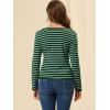 imageAllegra K Womens Notched Lapel Casual Work Office Striped BlazerGreen