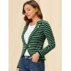 imageAllegra K Womens Notched Lapel Casual Work Office Striped BlazerGreen