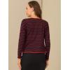 imageAllegra K Womens Notched Lapel Casual Work Office Striped BlazerRed Blue