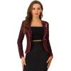 imageAllegra K Womens Notched Lapel Casual Work Office Striped BlazerRed Blue