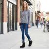 imageAllegra K Womens Pull on Buckle Shoes Fluffy Winter Snow Boots Flat BootBlack