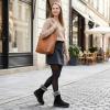 imageAllegra K Womens Pull on Buckle Shoes Fluffy Winter Snow Boots Flat BootBlack