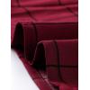 imageAllegra K Womens Ruffle Shirts Long Sleeve Doll Collared Plaid ShirtDark Red