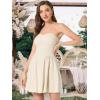 imageAllegra K Womens Sexy Tube Strapless Dress Sweetheart Neckline Off Shoulder 2026 Cocktail Party Mini Short DressesApricot