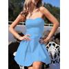 imageAllegra K Womens Sexy Tube Strapless Dress Sweetheart Neckline Off Shoulder 2026 Cocktail Party Mini Short DressesDenim Blue