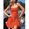 imageAllegra K Womens Sexy Tube Strapless Dress Sweetheart Neckline Off Shoulder 2026 Cocktail Party Mini Short DressesOrange