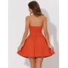 imageAllegra K Womens Sexy Tube Strapless Dress Sweetheart Neckline Off Shoulder 2026 Cocktail Party Mini Short DressesOrange