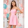imageAllegra K Womens Sexy Tube Strapless Dress Sweetheart Neckline Off Shoulder 2026 Cocktail Party Mini Short DressesPink
