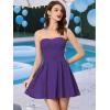 imageAllegra K Womens Sexy Tube Strapless Dress Sweetheart Neckline Off Shoulder 2026 Cocktail Party Mini Short DressesPurple