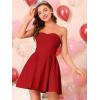 imageAllegra K Womens Sexy Tube Strapless Dress Sweetheart Neckline Off Shoulder 2026 Cocktail Party Mini Short DressesRed