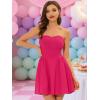 imageAllegra K Womens Sexy Tube Strapless Dress Sweetheart Neckline Off Shoulder 2026 Cocktail Party Mini Short DressesRose Red