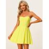 imageAllegra K Womens Sexy Tube Strapless Dress Sweetheart Neckline Off Shoulder 2026 Cocktail Party Mini Short DressesYellow