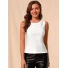 imageAllegra K Womens Shiny Top Party Club Cami Sparkly Metallic Tank TopWhite