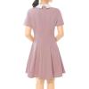 imageAllegra K Womens Short Sleeve Halloween Dresses Peter Pan Collar Casual Flare Skater Mini Vintage Dress 2026Pink