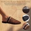 imageAllegra K Womens Slip on Mesh Flats Braided Slides SandalsDark Brown