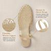 imageAllegra K Womens Slip on Mesh Flats Braided Slides SandalsGold