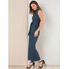 imageAllegra K Womens Wide Leg Jumpsuit 2026 Sleeveless Collared Tie Waist Coverall Button Down Cargo Cotton JumpsuitsNavy Blue