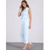 imageAllegra K Womens Wide Leg Jumpsuit 2026 Sleeveless Collared Tie Waist Coverall Button Down Cargo Cotton JumpsuitsSky Blue
