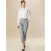 imageAllegra K Womens Work Dress Pants High Waisted Office Ankle PantsBlack