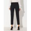 imageAllegra K Womens Work Dress Pants High Waisted Office Ankle PantsBlack Solid