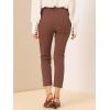 imageAllegra K Womens Work Dress Pants High Waisted Office Ankle PantsBrown